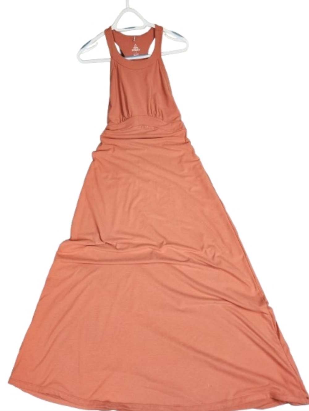 Prana Women's Peach Color Calexico Scoop-Neck Solid Shelf Bra Maxi Dress Small - Picture 3 of 13